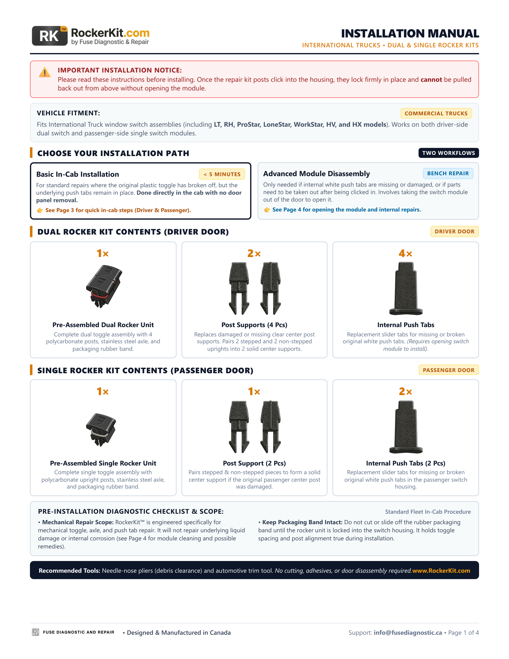 Instructions Page 1